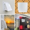 8 Inch White Dryer Vent Cover Outside - Heavy Duty