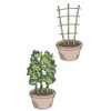 Natural Bamboo Trellis 24 Inches Tall, Mininfa Garden Ladder Trellis,