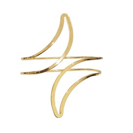 QRH Spiral Coil Upper Arm Bracelet Swirl Metal Cuff Bangle Minimalist Armlet Open Adjustable Upper Armband-Gold