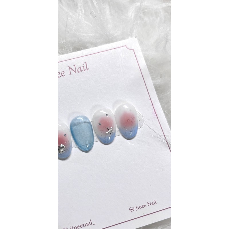 Mermaid Nail Tips - Coffin / 머메이드 네일팁 - 코핀