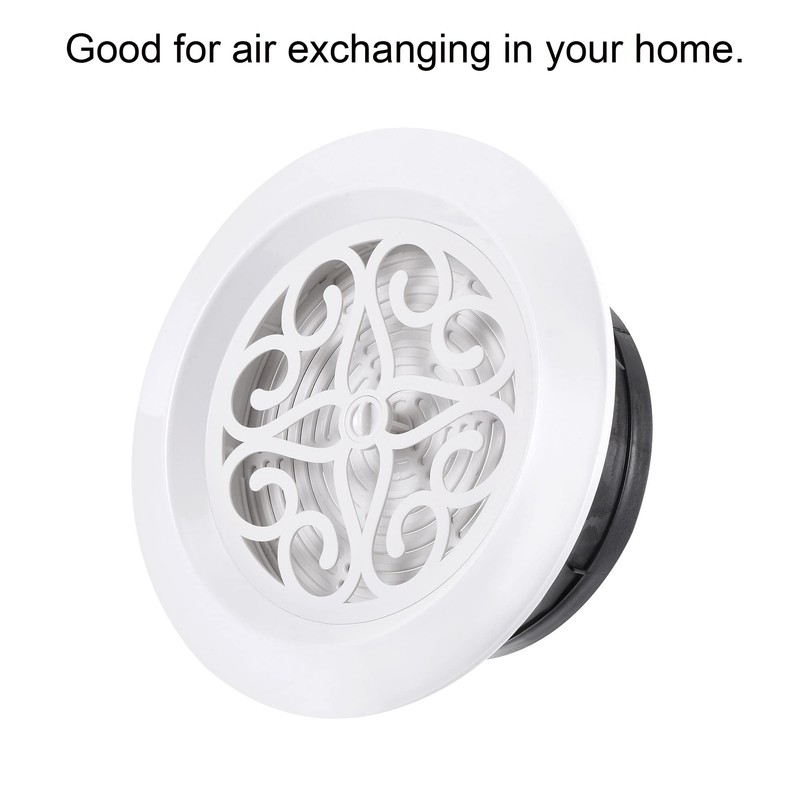 MECCANIXITY Round Air Vent 6 Inch Adjustable Pattern Screen Grille