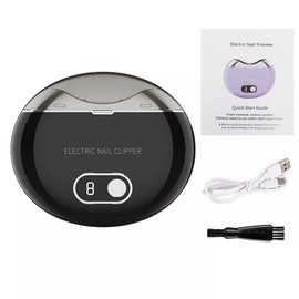 Electric lightweight portable trimmer USB rechargeable safety nail clippers Manicure Nail Care - Color: Black