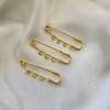 Unbranded Iron Safety Pin Brooch Findings, 3 Loops Kilt Pins