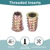 sourcing map 25Pcs Threaded Inserts, 3/8"-16x1" Zinc Alloy Hex-Flanged Nut