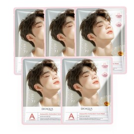 Antioxidant Whitening Face Mask, Moisturising Sheet Masks for Skin Brightening, 5-Pack