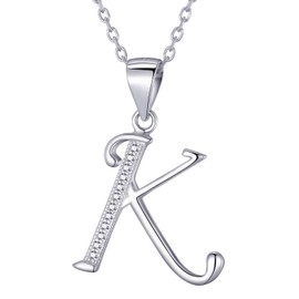 Morella Ladies Necklace Silver, Pendant, 925 Silver Rhodium Plated With Zirconia, White, 45 cm, Silver