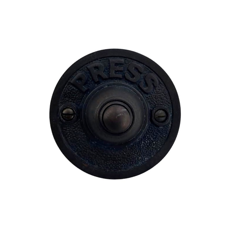PRESS Retro Push Button Doorbell in Brass (Bronze)