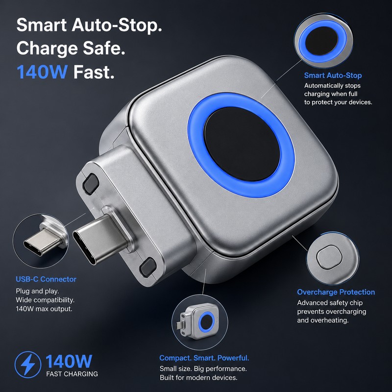 Smart Auto Stop USB-C Charging Adapter for Battery Care –
