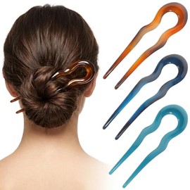 POPETPOP Horquillas Para El Cabello: 3 Piezas Francesas En Forma De U Horquillas Pasadores Vintage Palitos Para Moños, Mujer Pasador Frances para Cabello