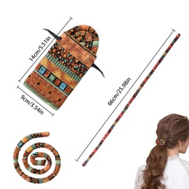 Spiral Lock Hair Band, 66 cm Dreadlock Accessories, Dreadlock Hair Scrunchie for Women and Men, Ponytail Holder for Women and Men, Long Dreads, Thick Curly Hair Holder