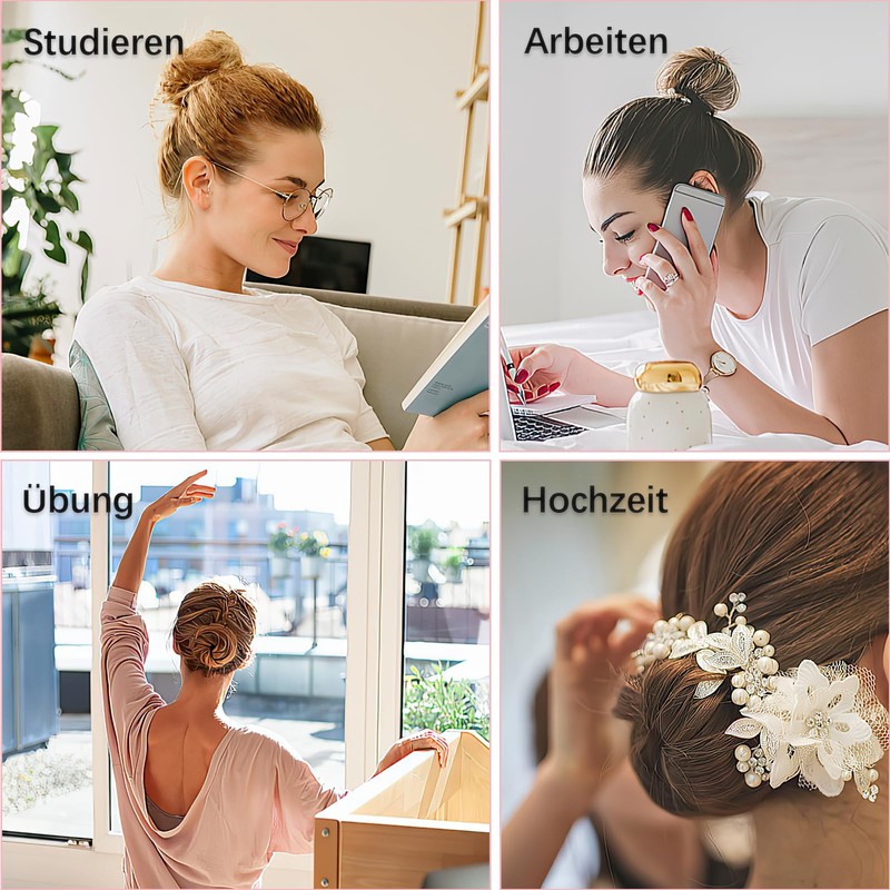 Cuscinetti per chignon piccoli e grandi, 6 pezzi