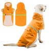 PETCUTE Dog Raincoat - Waterproof Coat with Hood, Collar &