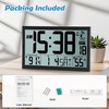 Amgico Digital Wall Clock,16.7" Large Display Atomic Clock, Battery Operated,Digital