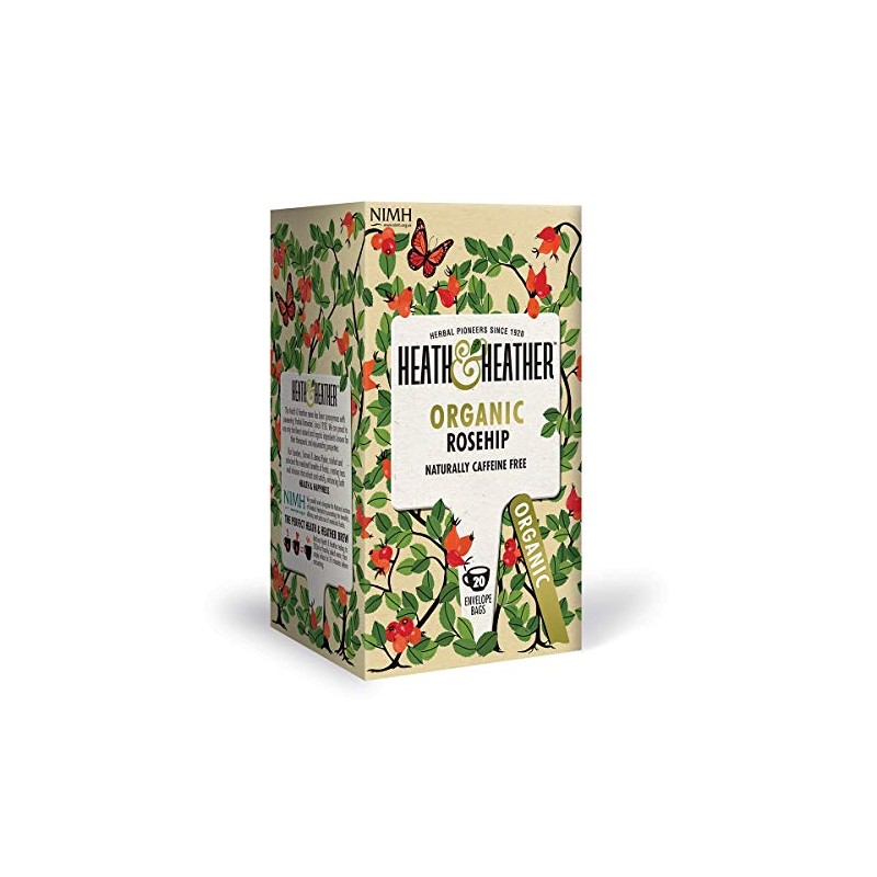 Heath & Heather Organic Wild Rosehip Tea 20 Bags (Pack