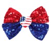 Red White Blue Hair Bow Clips for Baby Girls 4th
