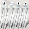 4Pcs Continuous & Piano Hinges, 16Inch 1.2'' Open Width, Silver