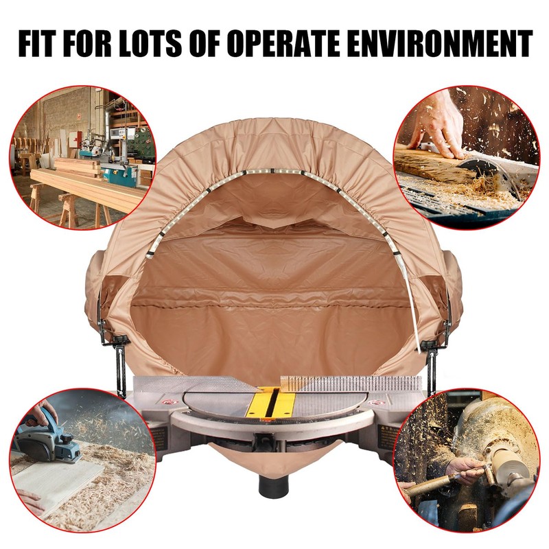 GARVIN Miter Saw Dust Collection Hood with Light, Dust Solution