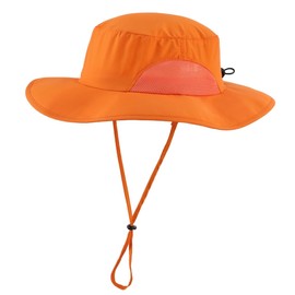 Magracy Men's UPF 50+ Wide Brim UV Protection Safari Hat for Women, orange