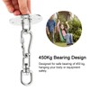 Stainless Steel Hammock/Swing Hanging Kit Ceiling Mounting Plate Snap Hook