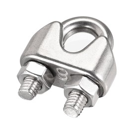 sourcing map Wire Rope Clip Clamp M8 316 Stainless Steel for 8mm Diameter Cable, Pack of 8