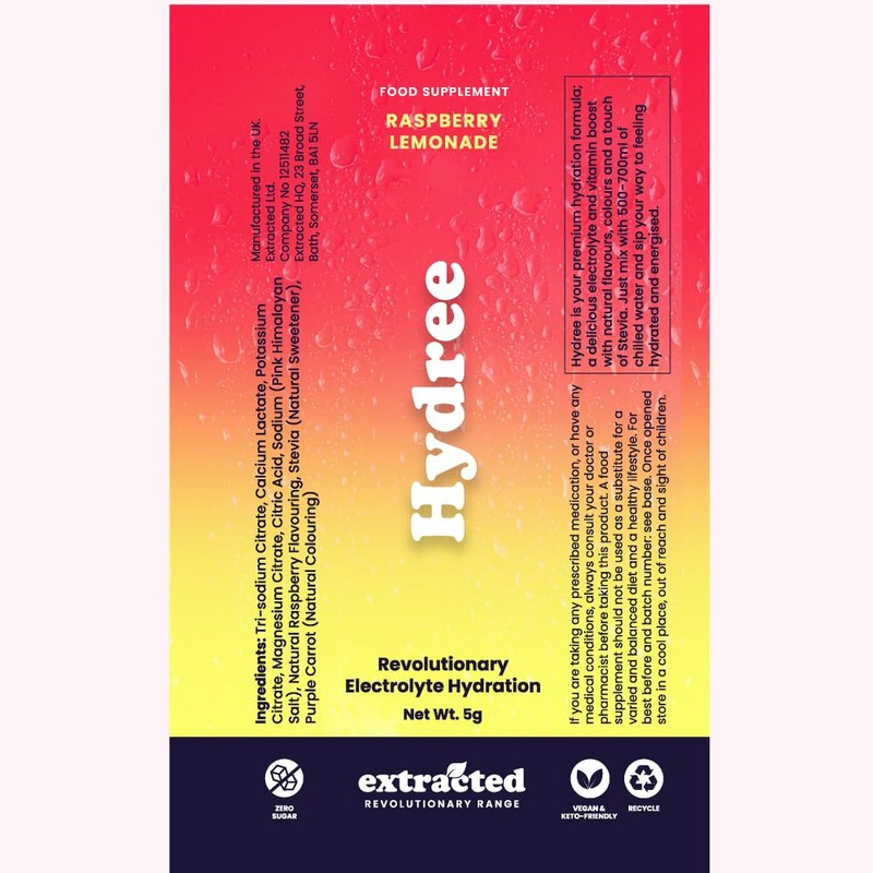 Extracted Hydree Advanced Electrolyte Drink Mix, Sodium Potassium Magnesium Calcium