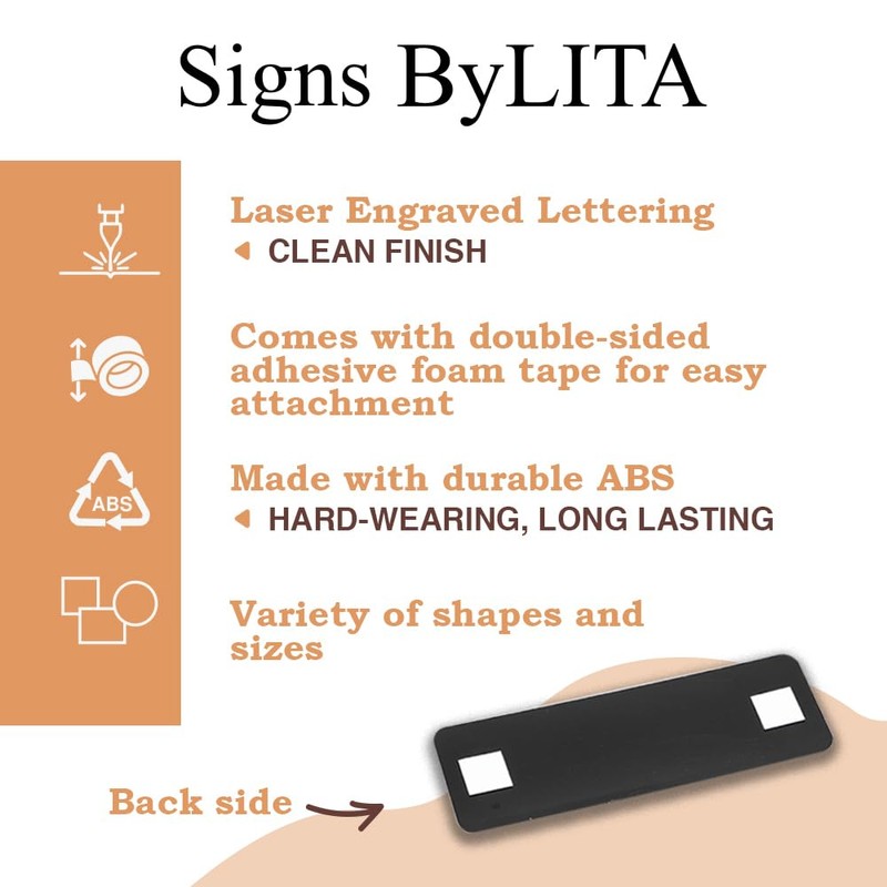Signs ByLITA Standard Push Button To Exit Door or Wall
