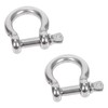 AACGIN 2 Pack D Ring Shackles 0.45 Inch 0.88 Ton