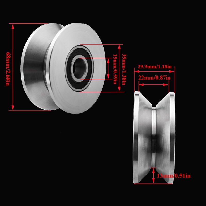 Sliding Gate Rollers Stainless Steel V Groove Wheel Heavy Duty