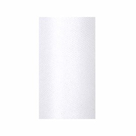 Partydeco Table runner glitter for weddings or Christmas white 15 cm x 9m