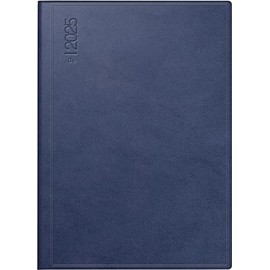 rido/idé Pocket Diary Model Perfect/Technik I (2025), 2 Pages = 1 Week, A6, 208 Pages, Plastic Cover Skivertex, Dark Blue