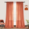 Terracotta Sheer Curtains 84 Inches Long - Boho Curtain for