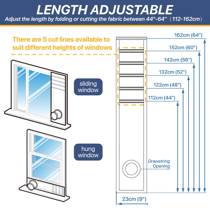 Loviga Portable AC Window Vent Kit, 100% Sealing Portable Air