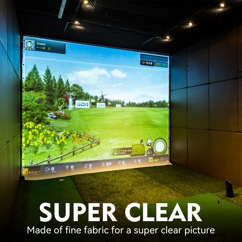 Aikeec Golf Simulator Impact Screen: 7mm Thickened Ultra-Clear Hitting Screen