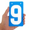 TopTie 4 Sets PVC Number Cards, Plastic Portable 0-9 Flip