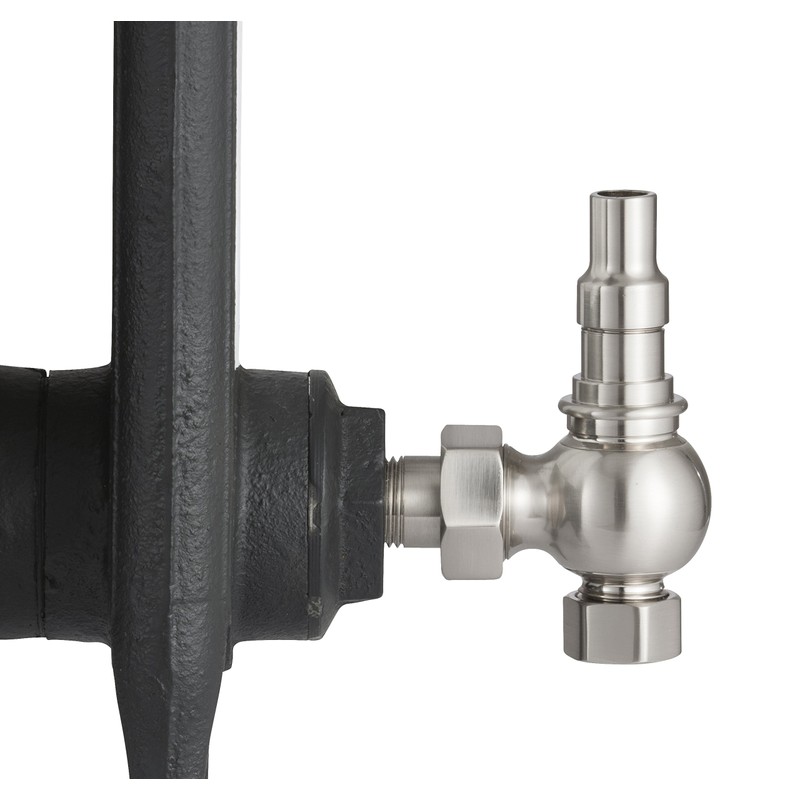 UK-20 BRN Arroll traditional manual Radiator valve in brushed nickel