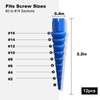 Haespot Blue 12PCS Stripped Screw Hole Repair Anchor, Door Hinge