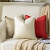 YAERTUN Pack of 2 Decorative Linen Soild Cushion Covers Farmhouse