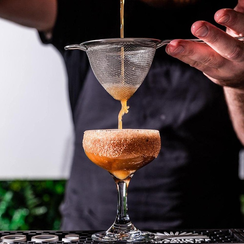 BarBits Fine Mesh Cocktail Strainer - Stainless Steel Conical Mesh