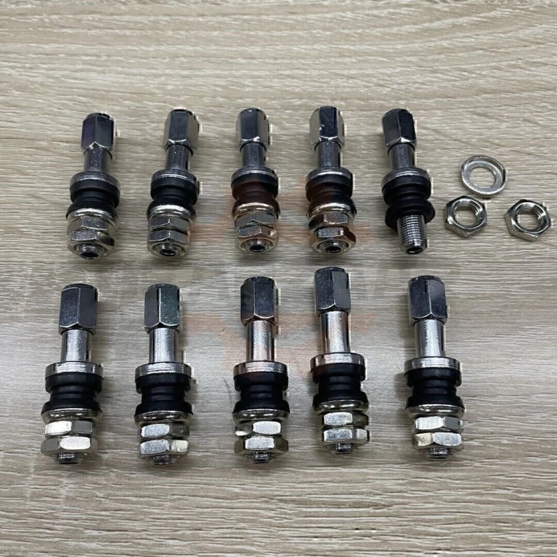 GEARZAAR 10x Stainless Steel Wheel Tire Valve Stems Hight Pressure