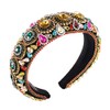 Rhinestone Padded Headband Baroque Crystal Embellished Hairbands Colorful Beaded Headbands