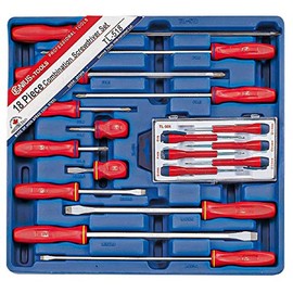 Genius Tools 18PC Slotted & Phillips Screwdriver Set - TL-518