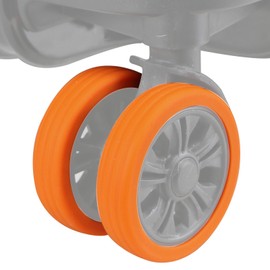 ZhaoCo Luggage Suitcase Wheels Cover 8Pack Carry on Luggage Wheels Covers for Most 8-Spinner Wheels Travel Luggage Cover (Orange)