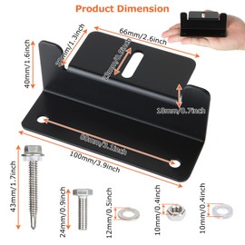 YOUNTHYE 8PCS Solar Panel Mounting Bracket Holder, Solar Panel Z Brackets with Nuts and Screws, Aluminum Roof Solar Panel Bracket for RV, Trailer, Boat, Yacht, Wall