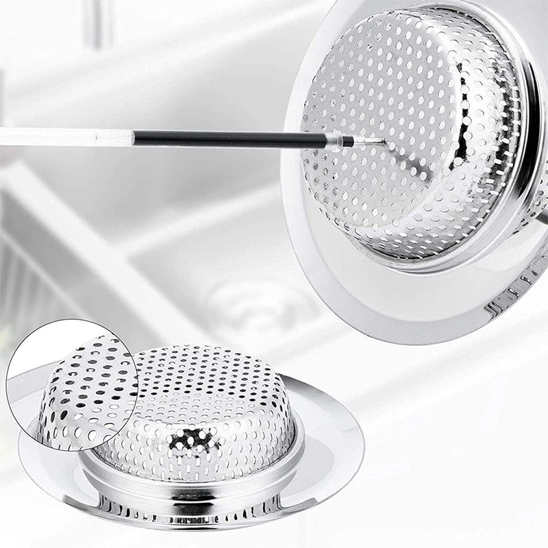 QYHOO 2 PCS Kitchen Sink Strainer Stainless Steel, 4.5 inch
