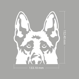 WIRESTER 6 inch Clear Vinyl Decal Sticker Decoration for Car Window (Or Any Flat Surface) - German Shepherd Dog