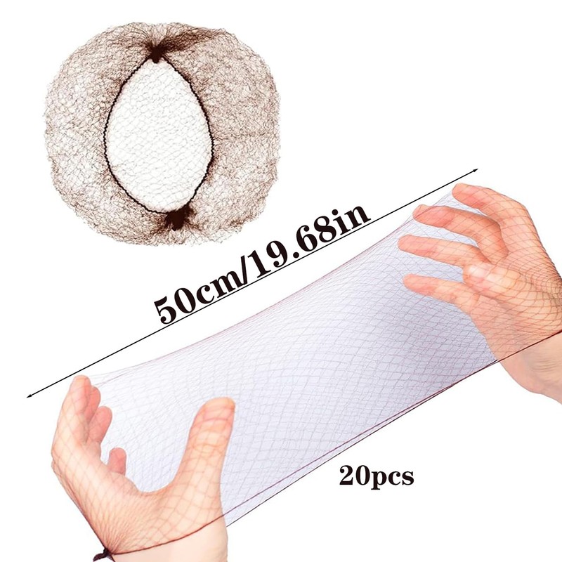 Bun Nets,20pcs Invisible Hair Nets Hair Nets for Buns Bun