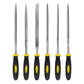 6 Pcs Metal File Set, Professional Metal Files for Steel, Mini Files Tools Needle File Set, Needle F-iles with Handle F-ILE Tool for Wood DIY Project