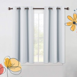 ZAOPAI Thermal Insulated Blackout Curtains for Bedroom, Noise Reduction Grommet Window Curtains 2 Panel Sets, Black Out Drapes, Room Darkening Window Curtain Panels white-42 W x 63" L (Pack of 2)