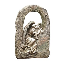 Napco Imports Decorative 13 x 8. Inch Indoor or Outdoor Sculpture Figurine Garden Statue Grey and Green Wide Eyed Frog