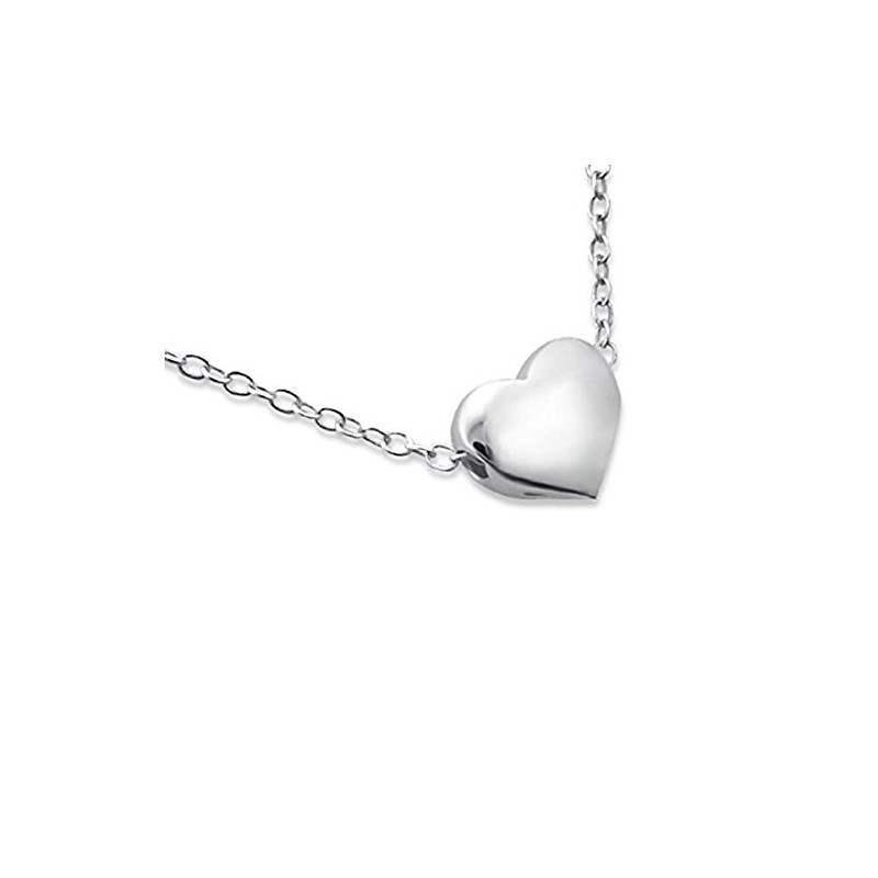 Love Heart Necklace 925 Sterling Silver Tiny and Discreet